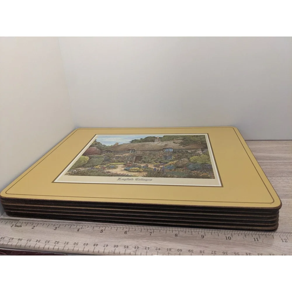 Pimpernel English Cottages Placemats Set‎ of 6 Cork Backed Made in England